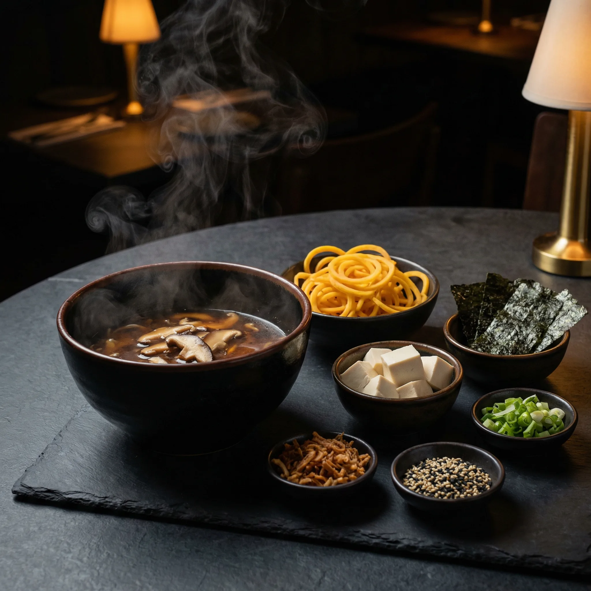 Plant-based ramen bowl