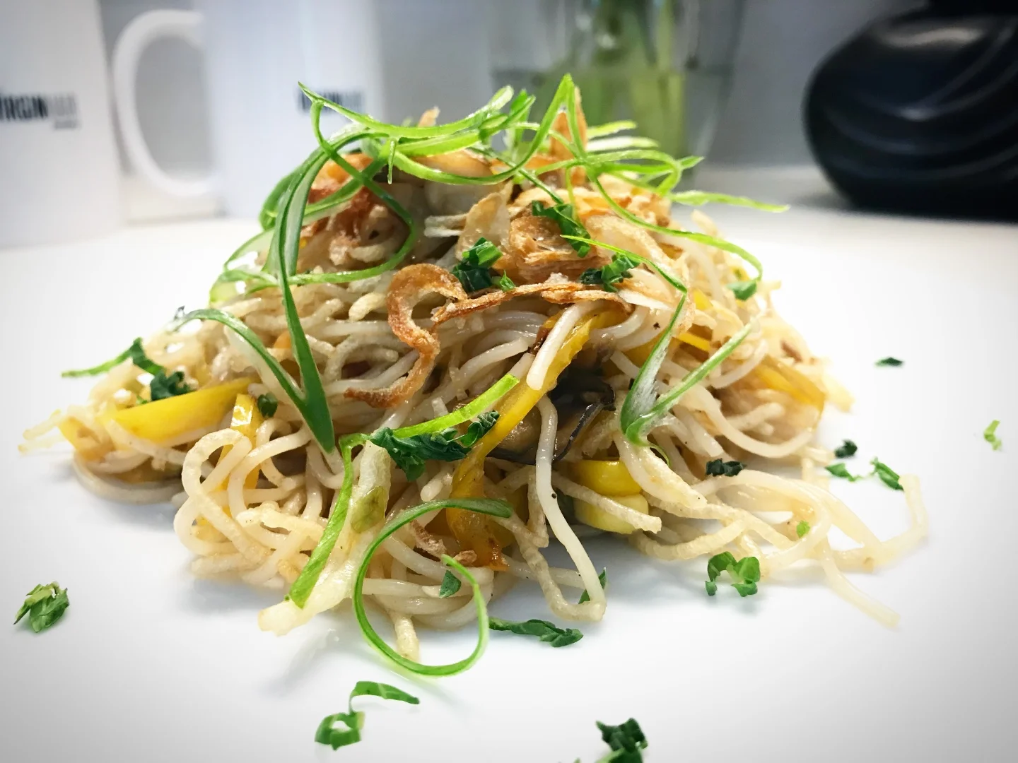 Rice stick noodle stir fry